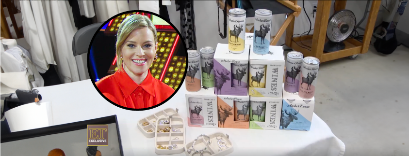 Elizabeth Banks, co-founder and CEO of Archer Roose Wines on Entertainment Tonight with Press Your Luck