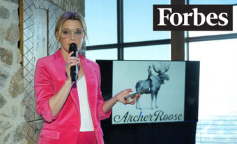 Elizabeth Banks, Chief Creative Officer of Archer Roose Wines in Forbes Magazine