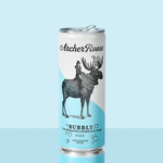 Archer Roose Bubbly Wine in a Can on a reflective surface | Archer Roose Wines | Wine in a Can | Canned Wine | Luxury Wine. In Cans | Sparkling Wine | Italy | Vino Frizzante