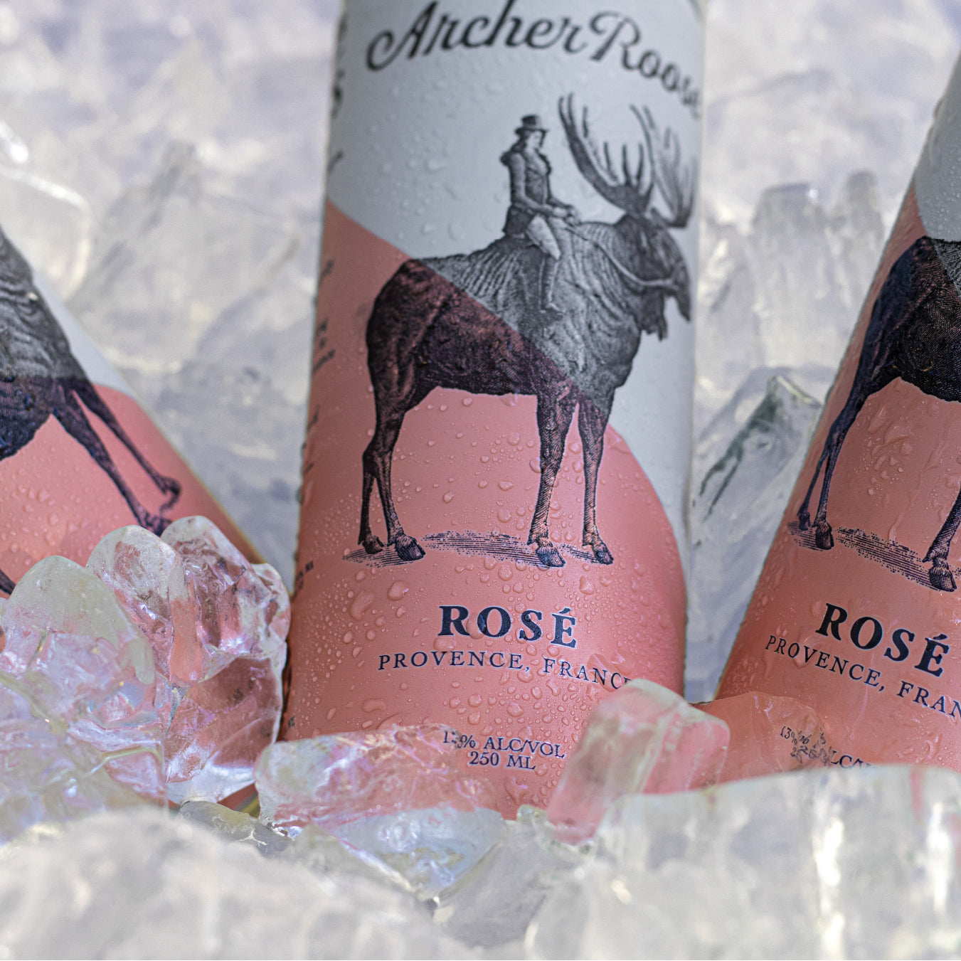
                  
                    Archer Roose Rose Wine in a Can on a reflective surface | Archer Roose Wines | Wine in a Can | Canned Wine | Luxury Wine. In Cans | Rose | French Rose | Pays D'Oc
                  
                